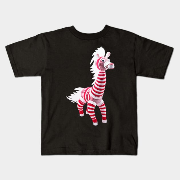 The red zebra Kids T-Shirt by Crazy_Paper_Fashion